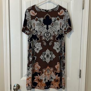 Express floral paisley patterned shift dress